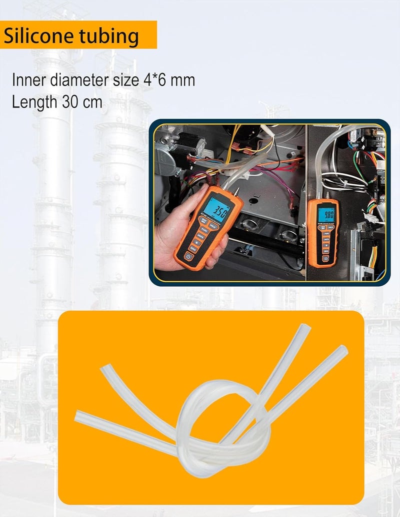 ZIBOO JL3MN Manometer Probe Kit, Compatible with Klein Tools ET180 Digital Manometer Compatible with Fieldpiece JL3KM2, SDMN5，SDMN6，ADMN2,HVAC Pitot Static Tube Fit - Image 5